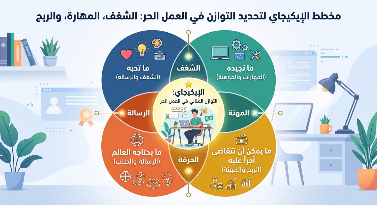 The Ikigai Diagram Balancing Passion, Skill, and Profit in Freelancing